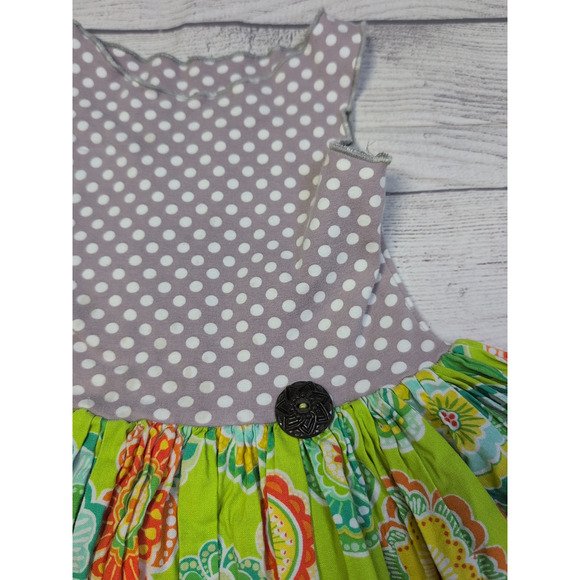 4 Matilda Jane PLatinum Green Floral Skirt Sara Dress - Picture 2 of 6